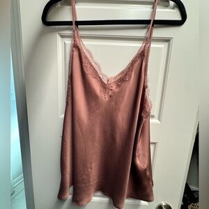 VS Victoria’s Secret Silky Lace Trim Cami Top